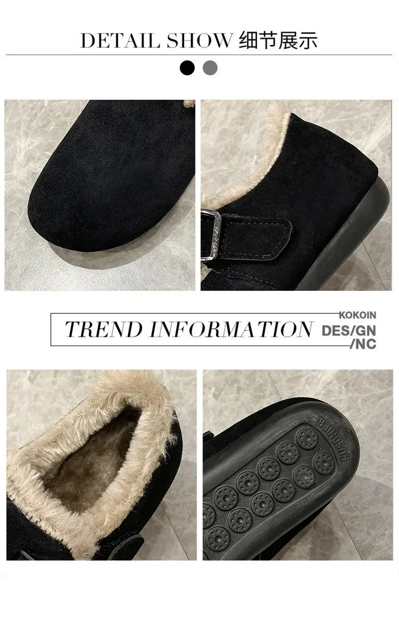 Women's Fleece-Lined Birkenan Shoes Brown Black Winter — feature 18
