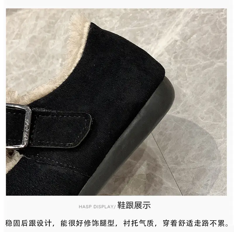 Women's Fleece-Lined Birkenan Shoes Brown Black Winter — feature 2
