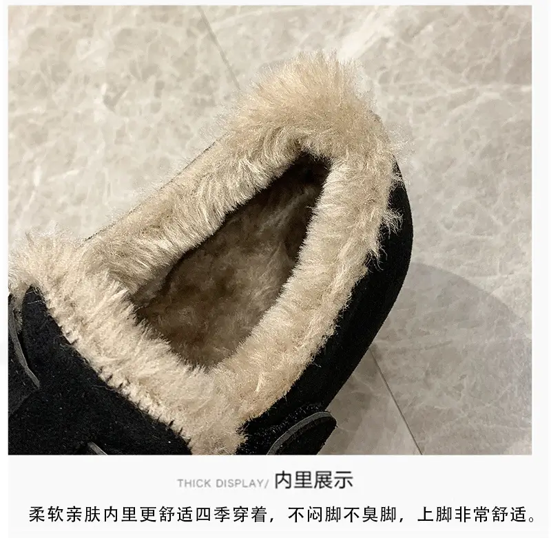 Women's Fleece-Lined Birkenan Shoes Brown Black Winter — feature 3