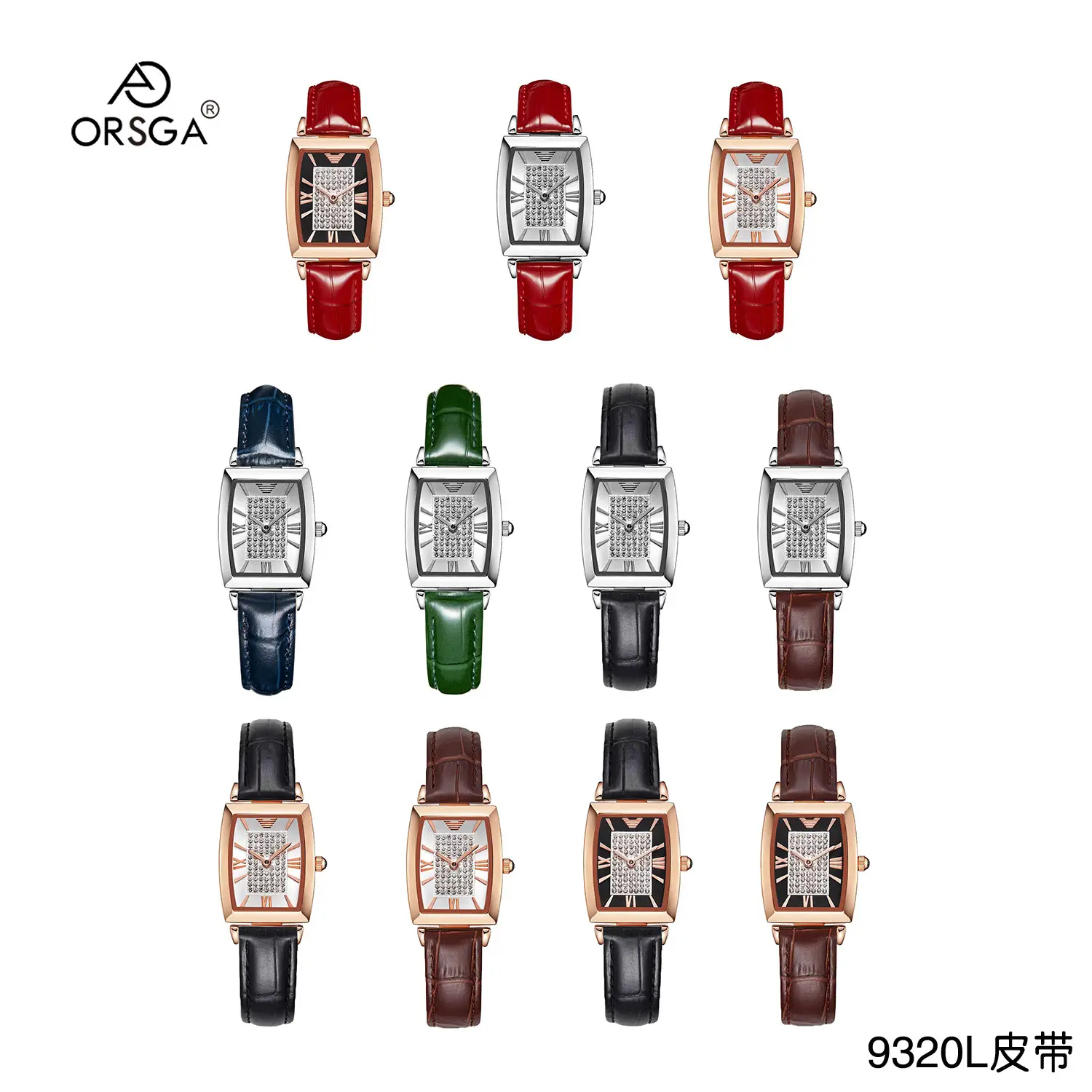 Rose Gold Square Watch with Diamond Dial for Women - Image 16