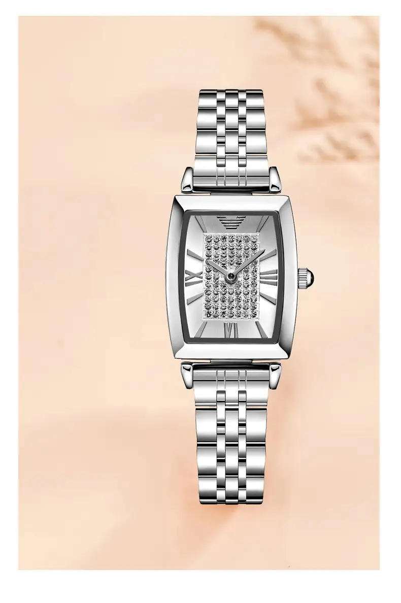 Rose Gold Square Watch with Diamond Dial for Women — feature 7