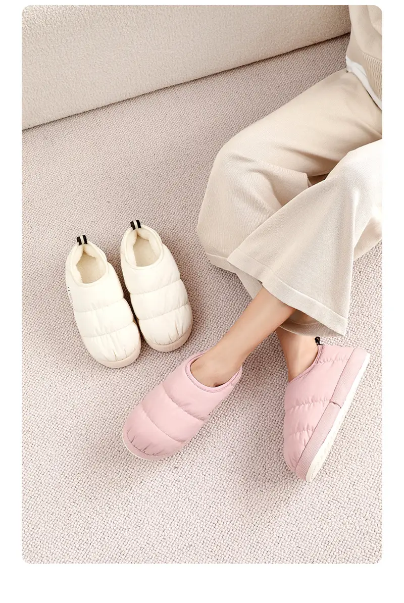 Cotton Slippers Women's Thick-soled Warm Moon Shoes Autumn and Winter New Arrival Waterproof Non-slip Indoor Home Silent Heel Cotton Shoes for Men — feature 12