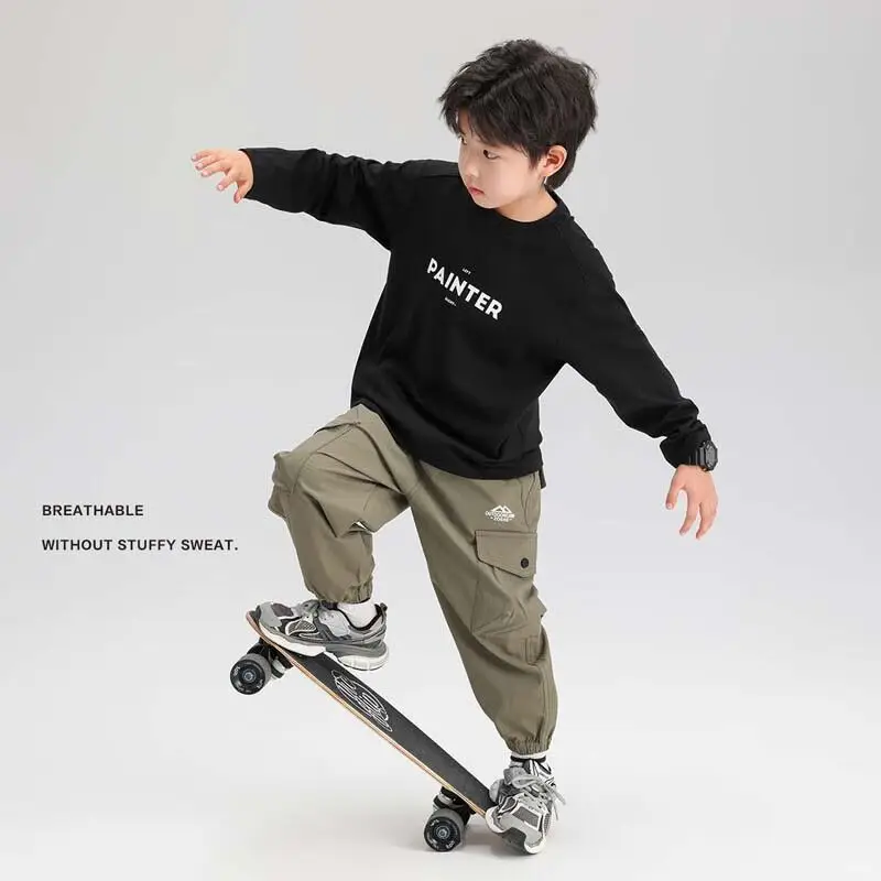Zuoxi Boys Long Sleeve T-Shirt Pure Cotton Spring Autumn 2026 - Image 4