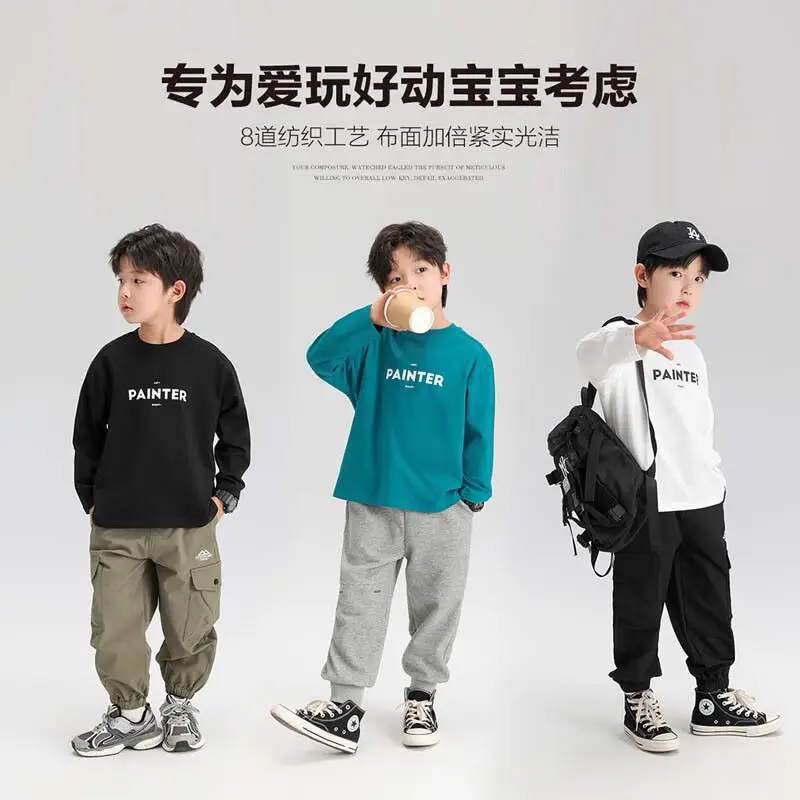 Zuoxi Boys Long Sleeve T-Shirt Pure Cotton Spring Autumn 2026 - Image 5