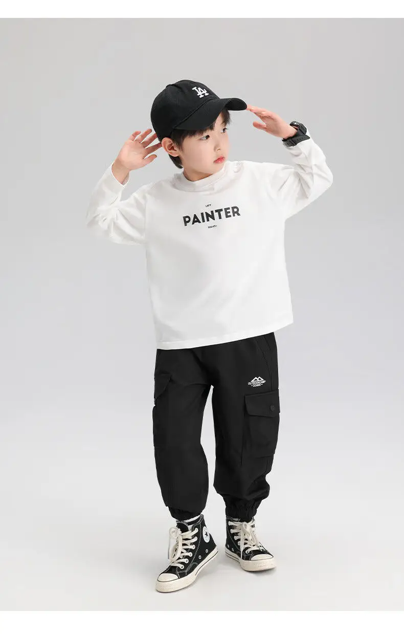 Zuoxi Boys Long Sleeve T-Shirt Pure Cotton Spring Autumn 2026 — feature 19