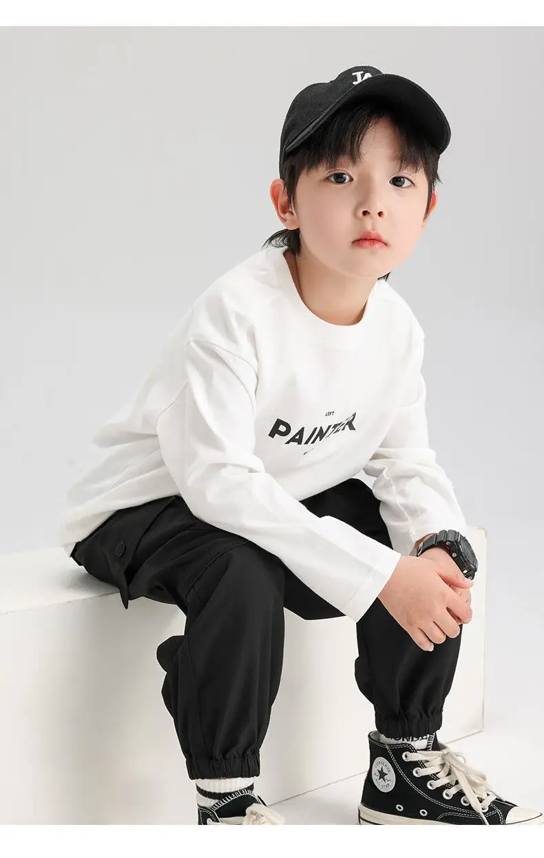 Zuoxi Boys Long Sleeve T-Shirt Pure Cotton Spring Autumn 2026 — feature 21