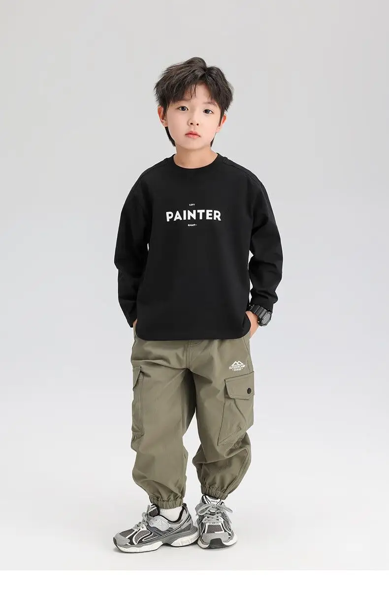 Zuoxi Boys Long Sleeve T-Shirt Pure Cotton Spring Autumn 2026 — feature 22