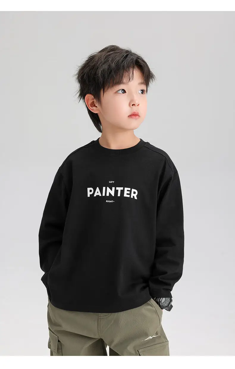 Zuoxi Boys Long Sleeve T-Shirt Pure Cotton Spring Autumn 2026 — feature 23