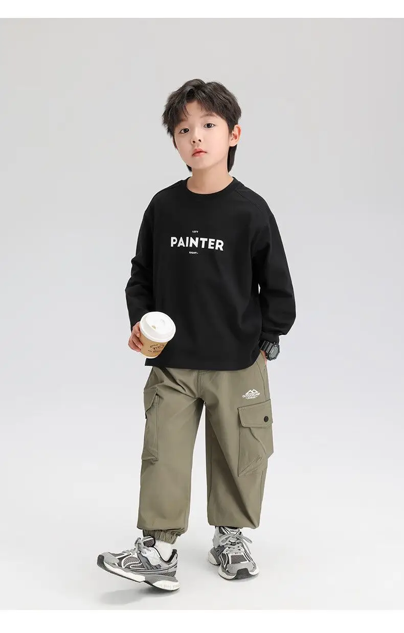 Zuoxi Boys Long Sleeve T-Shirt Pure Cotton Spring Autumn 2026 — feature 24