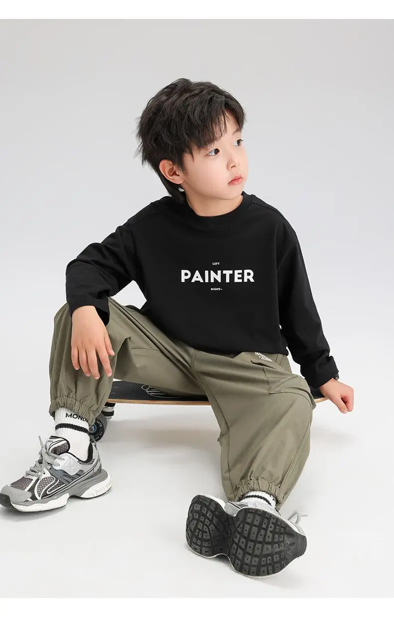 Zuoxi Boys Long Sleeve T-Shirt Pure Cotton Spring Autumn 2026 — feature 26