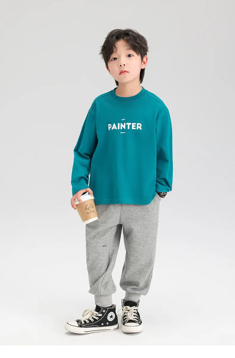 Zuoxi Boys Long Sleeve T-Shirt Pure Cotton Spring Autumn 2026 — feature 27
