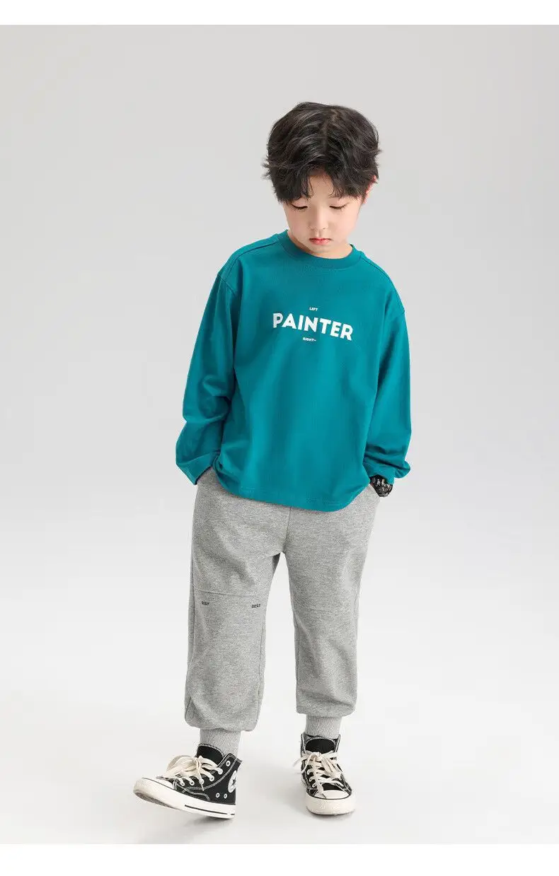 Zuoxi Boys Long Sleeve T-Shirt Pure Cotton Spring Autumn 2026 — feature 29