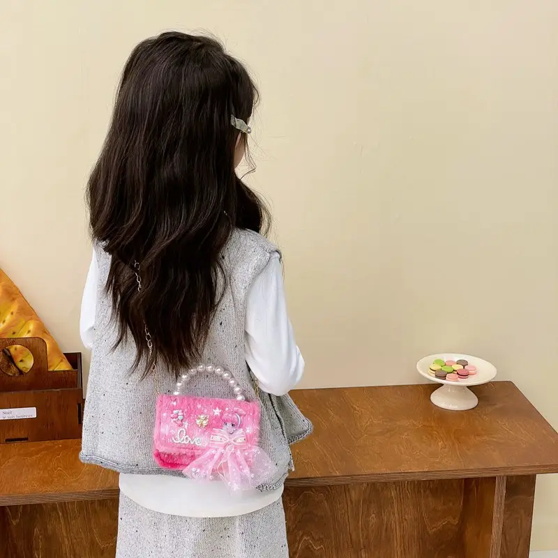 Trendy Princess Pearl Handbag for Girls - Image 8