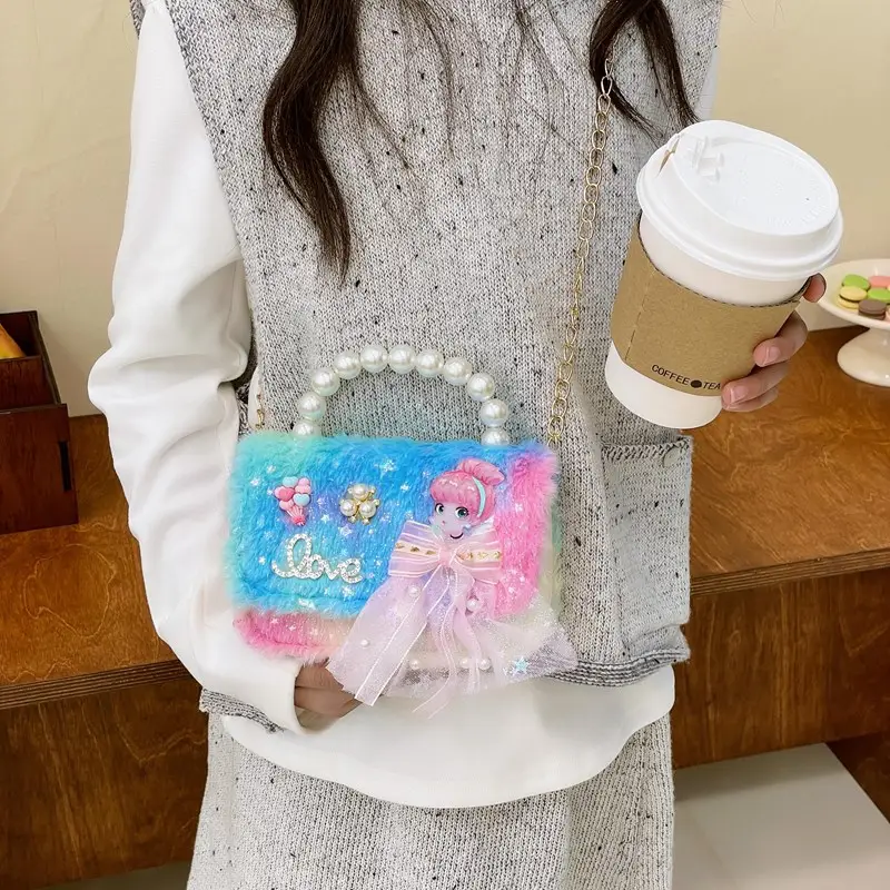 Trendy Princess Pearl Handbag for Girls - Image 9