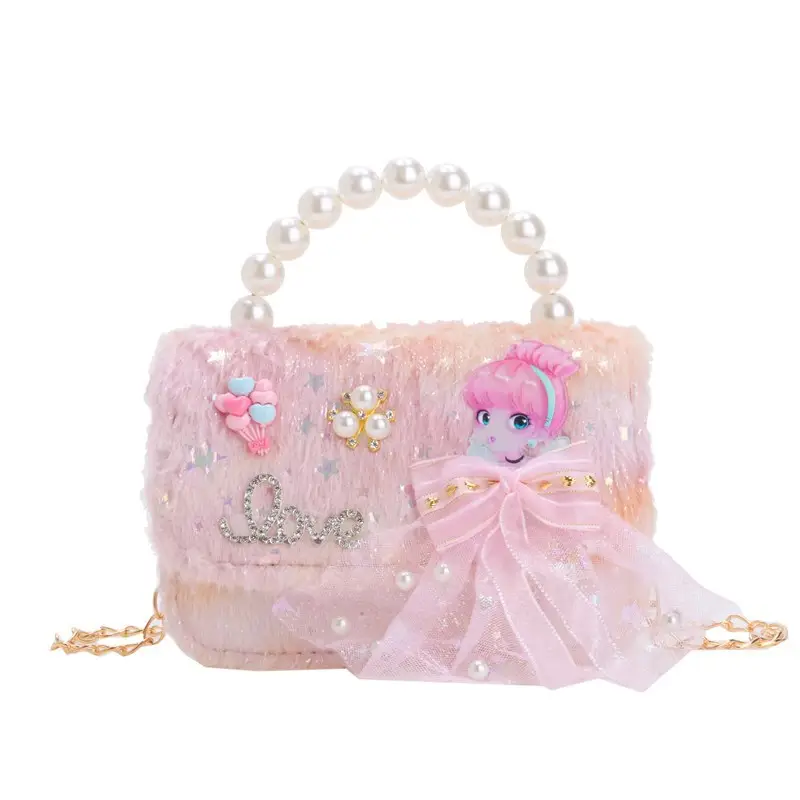 Trendy Princess Pearl Handbag for Girls - Image 11