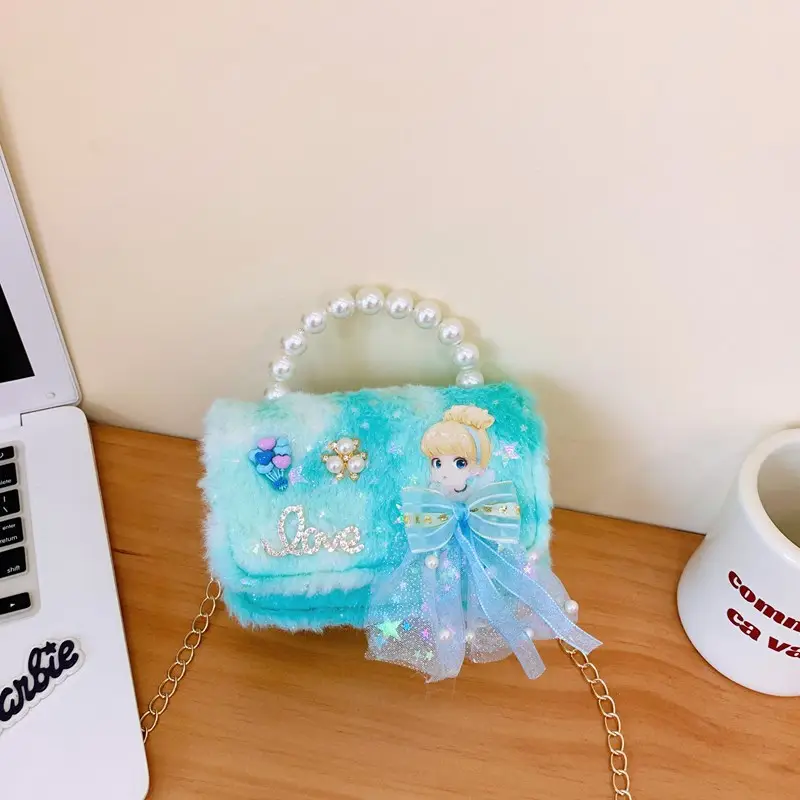 Trendy Princess Pearl Handbag for Girls - Image 2