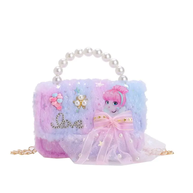 Trendy Princess Pearl Handbag for Girls - Image 3