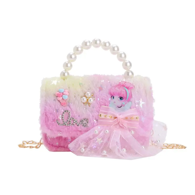 Trendy Princess Pearl Handbag for Girls - Image 4