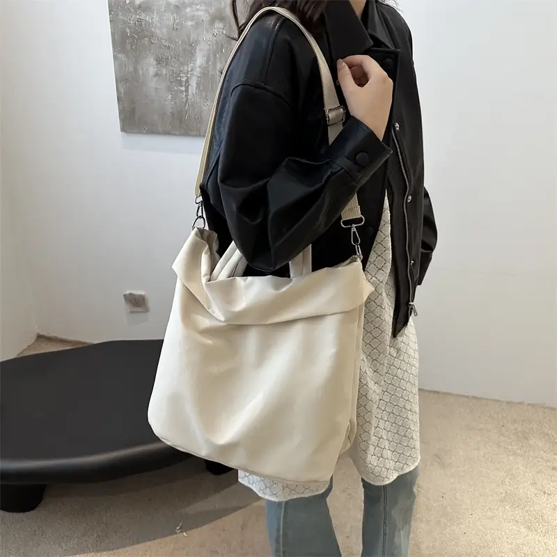 New Casual Nylon Tote Bag Grey Large Capacity 2024 - Image 6