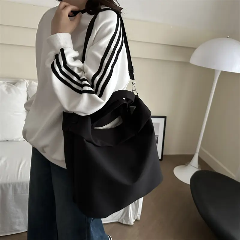 New Casual Nylon Tote Bag Grey Large Capacity 2024 - Image 7