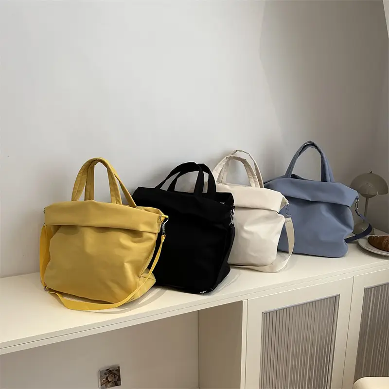 New Casual Nylon Tote Bag Grey Large Capacity 2024 - Image 8