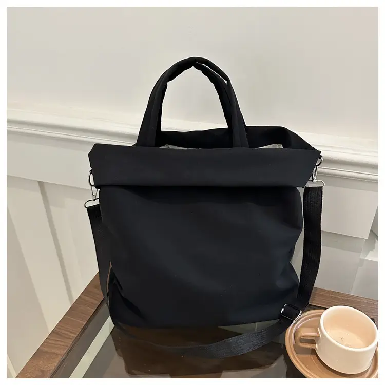 New Casual Nylon Tote Bag Grey Large Capacity 2024 — feature 12