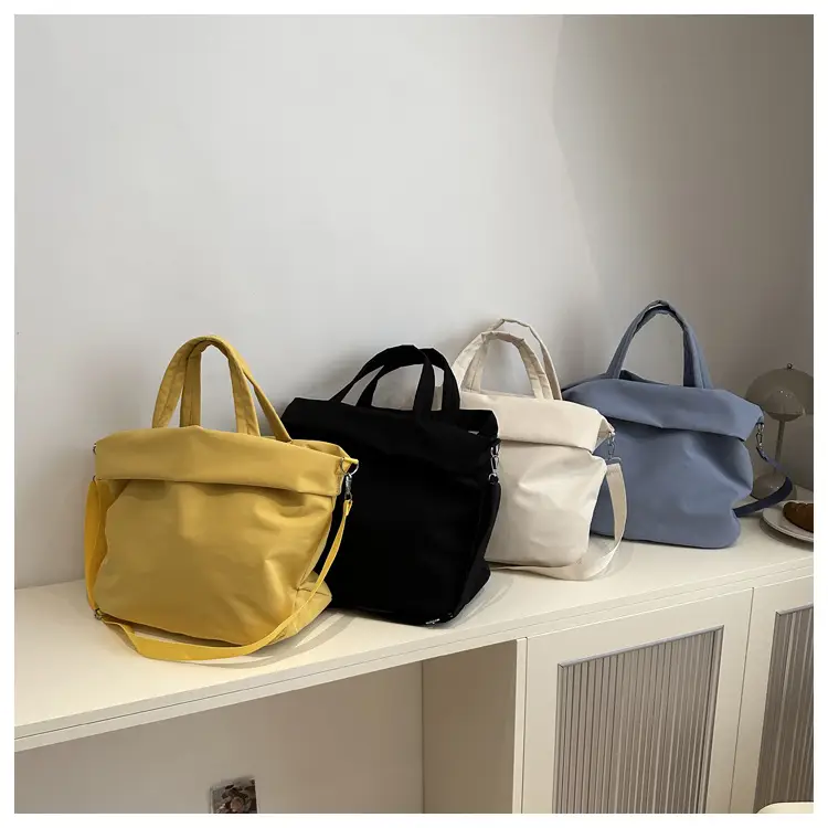 New Casual Nylon Tote Bag Grey Large Capacity 2024 — feature 13