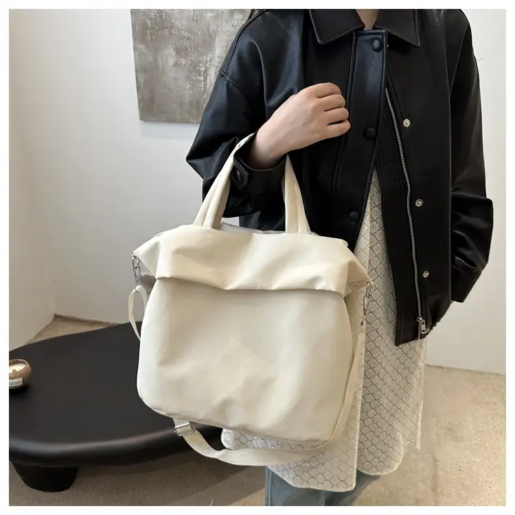 New Casual Nylon Tote Bag Grey Large Capacity 2024 — feature 14