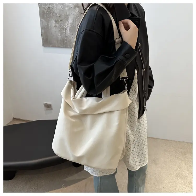 New Casual Nylon Tote Bag Grey Large Capacity 2024 — feature 15