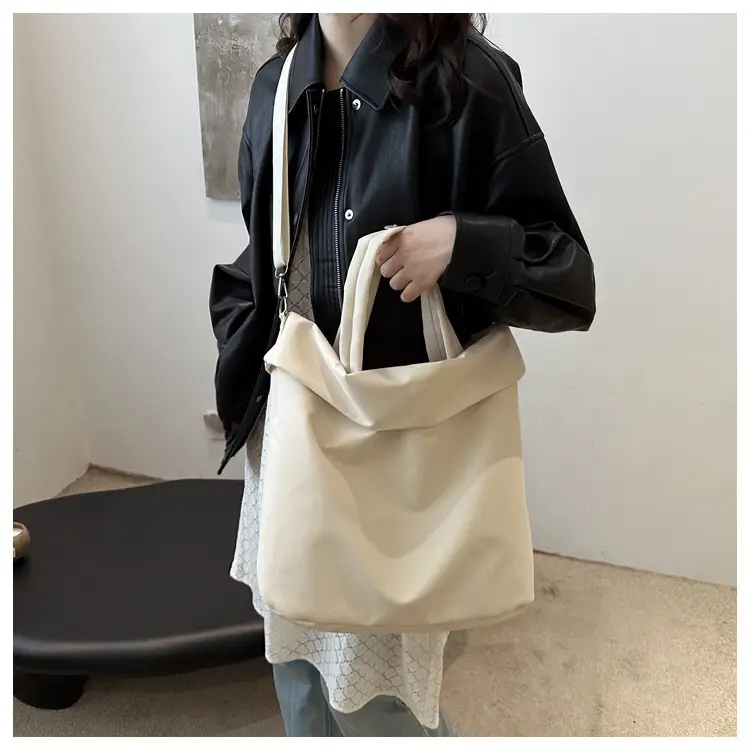 New Casual Nylon Tote Bag Grey Large Capacity 2024 — feature 16