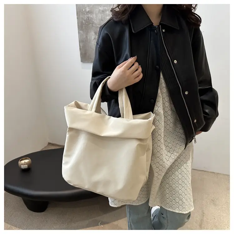 New Casual Nylon Tote Bag Grey Large Capacity 2024 — feature 19