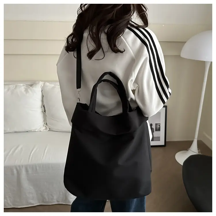 New Casual Nylon Tote Bag Grey Large Capacity 2024 — feature 27