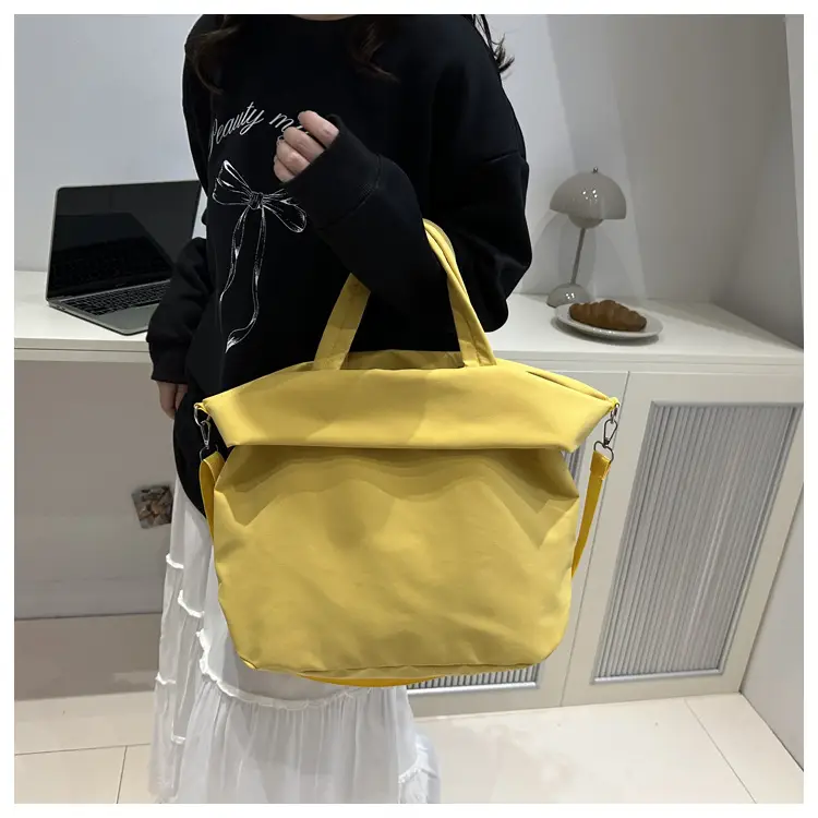 New Casual Nylon Tote Bag Grey Large Capacity 2024 — feature 28