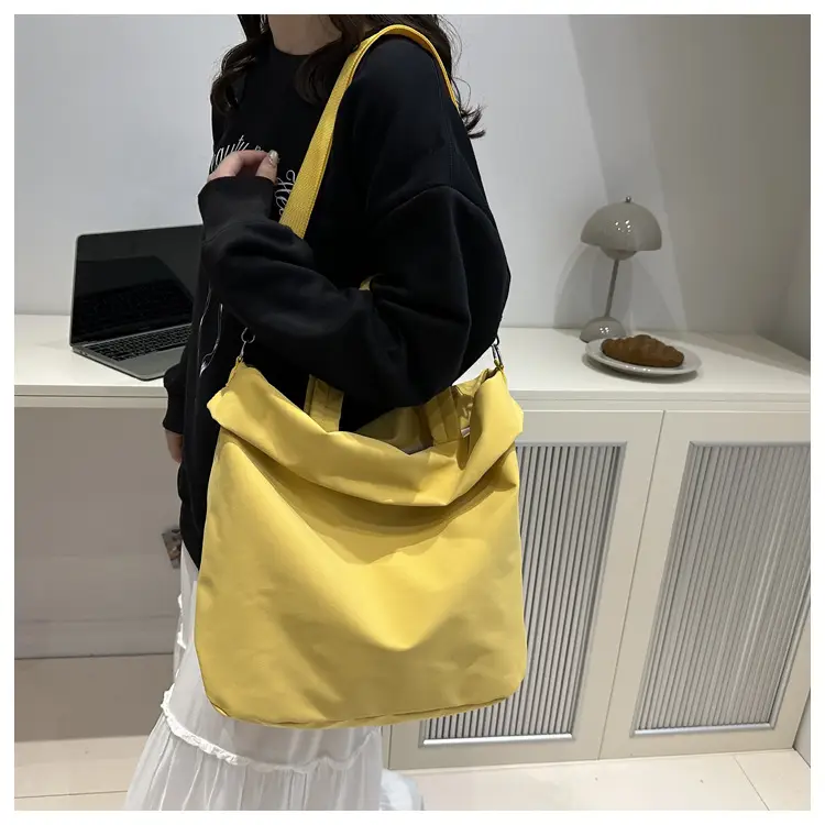 New Casual Nylon Tote Bag Grey Large Capacity 2024 — feature 29