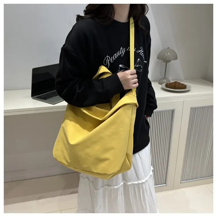New Casual Nylon Tote Bag Grey Large Capacity 2024 — feature 32