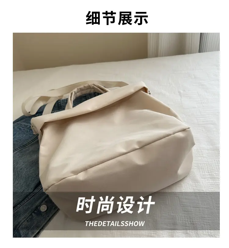 New Casual Nylon Tote Bag Grey Large Capacity 2024 — feature 4