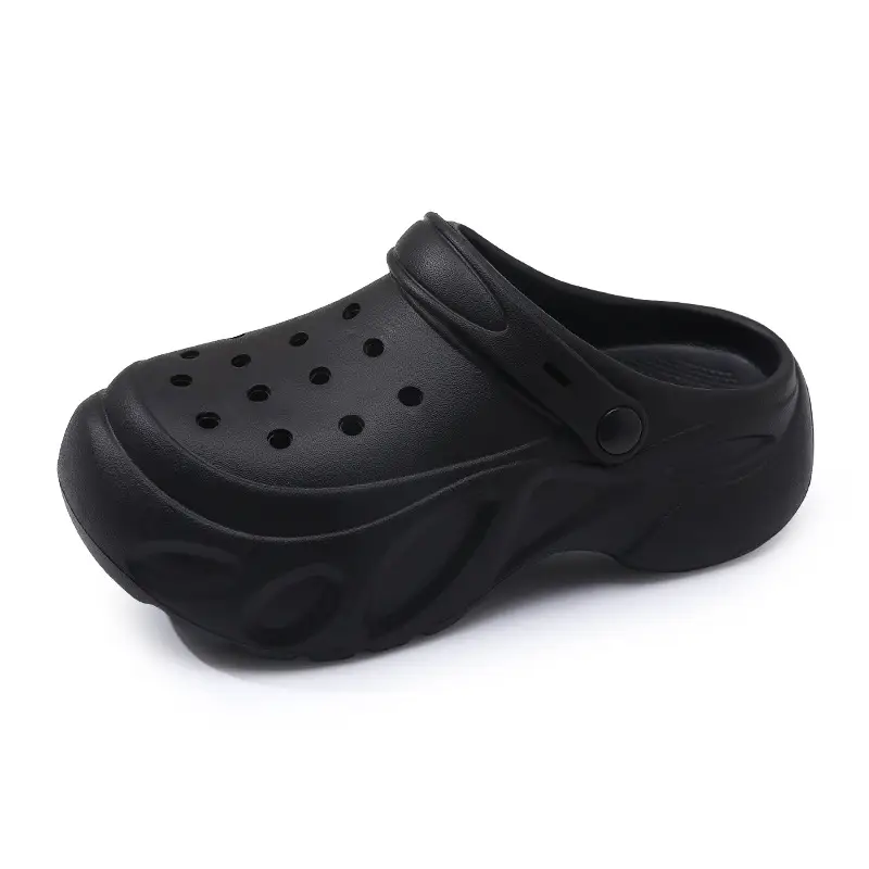 EVA Hole Shoes Women's Elevated Thick-soled Breathable Non-slip Baotou Slippers All-match Lightweight Deodorant Wear-resistant Sandals