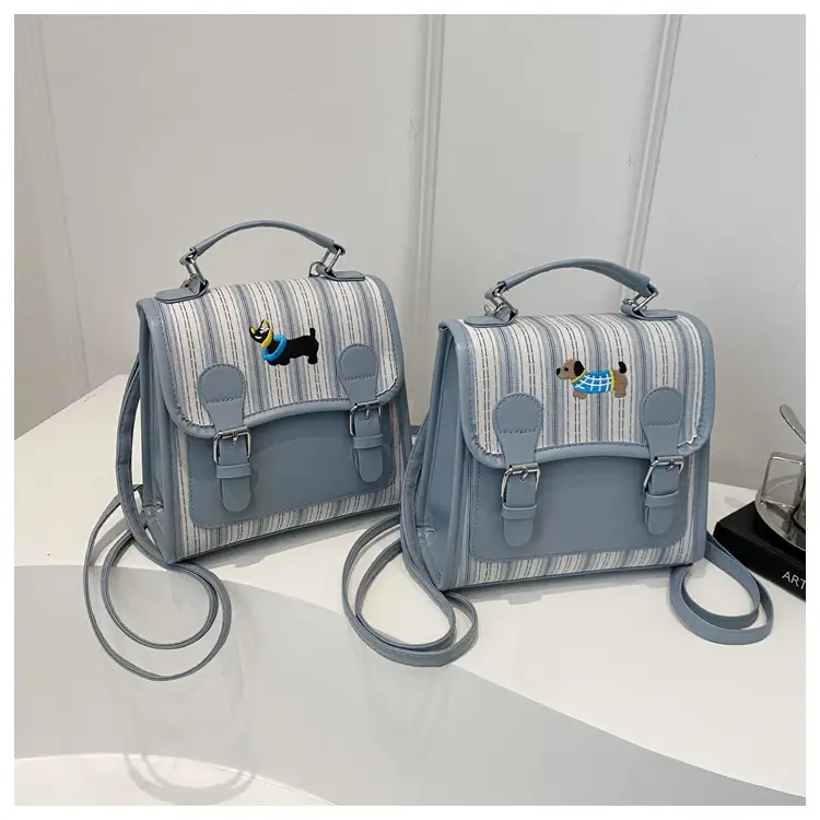 2024 Autumn New Backpack Fashion Simple Portable Student Shoulder Bag Cover Plaid Retro Crossbody Bag — feature 12