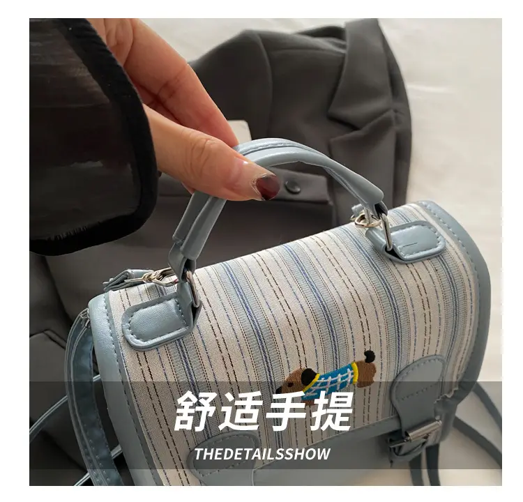 2024 Autumn New Backpack Fashion Simple Portable Student Shoulder Bag Cover Plaid Retro Crossbody Bag — feature 6