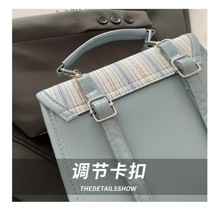 2024 Autumn New Backpack Fashion Simple Portable Student Shoulder Bag Cover Plaid Retro Crossbody Bag — feature 7
