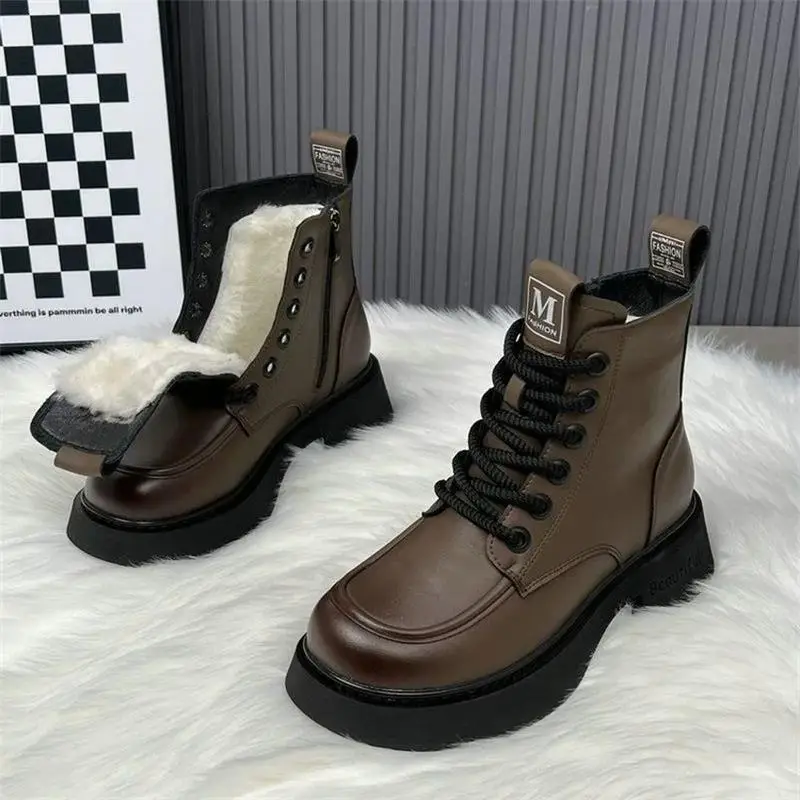 Women's Brown Thick-Soled Martin Boots 2025 Winter