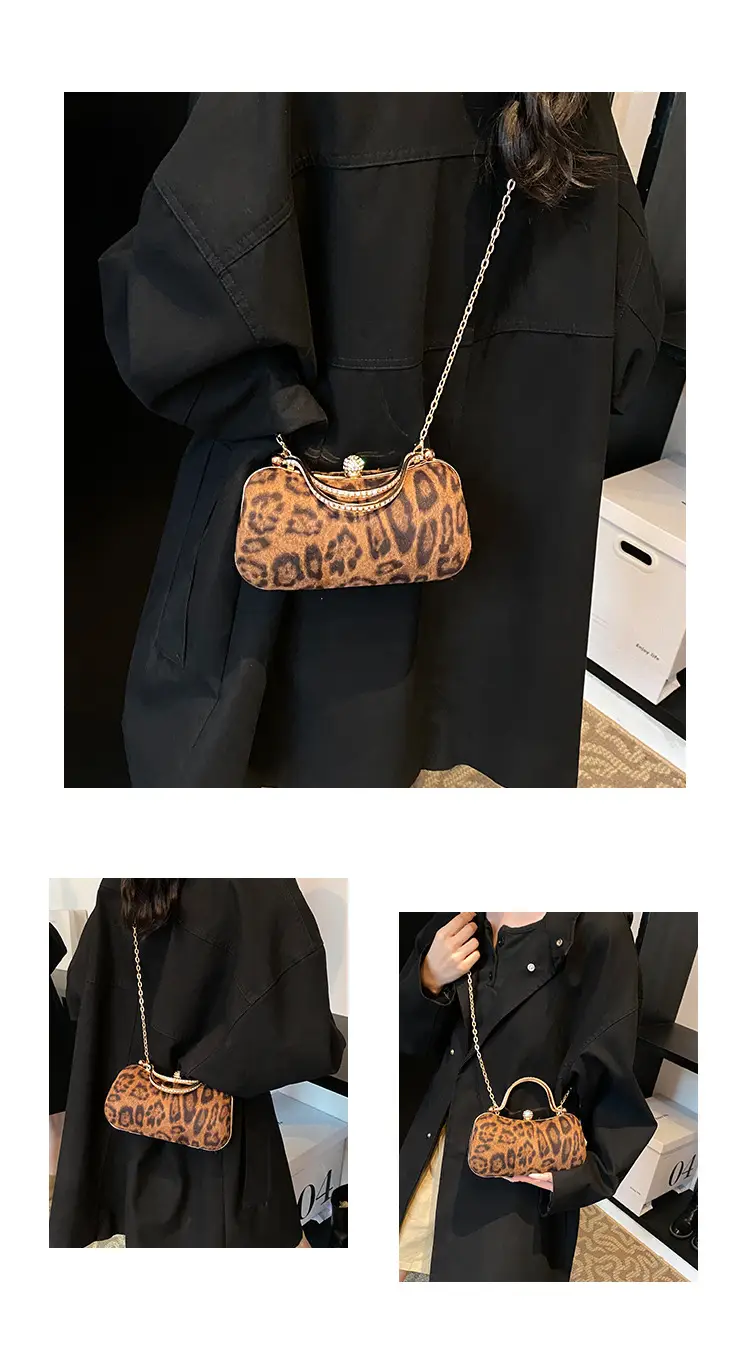 Leopard Print Chain Shoulder Bag Women 2024 — feature 6