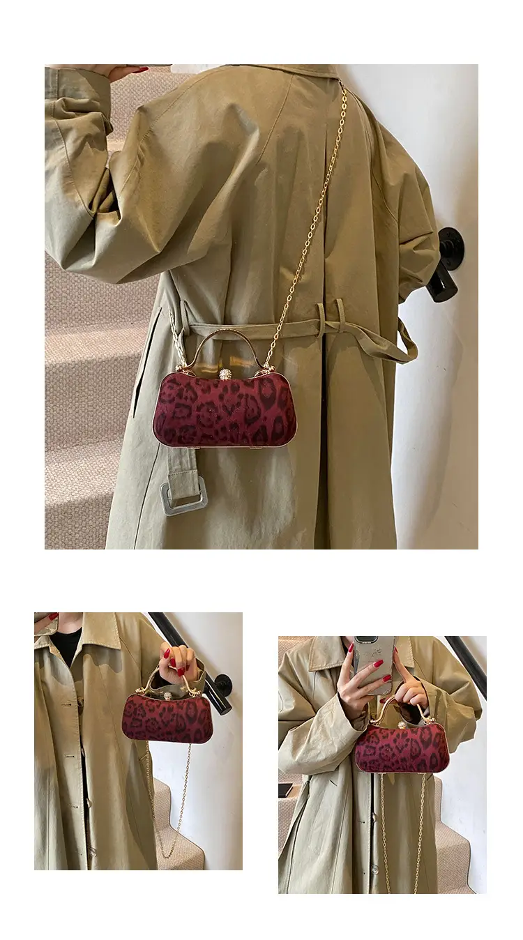 Leopard Print Chain Shoulder Bag Women 2024 — feature 8