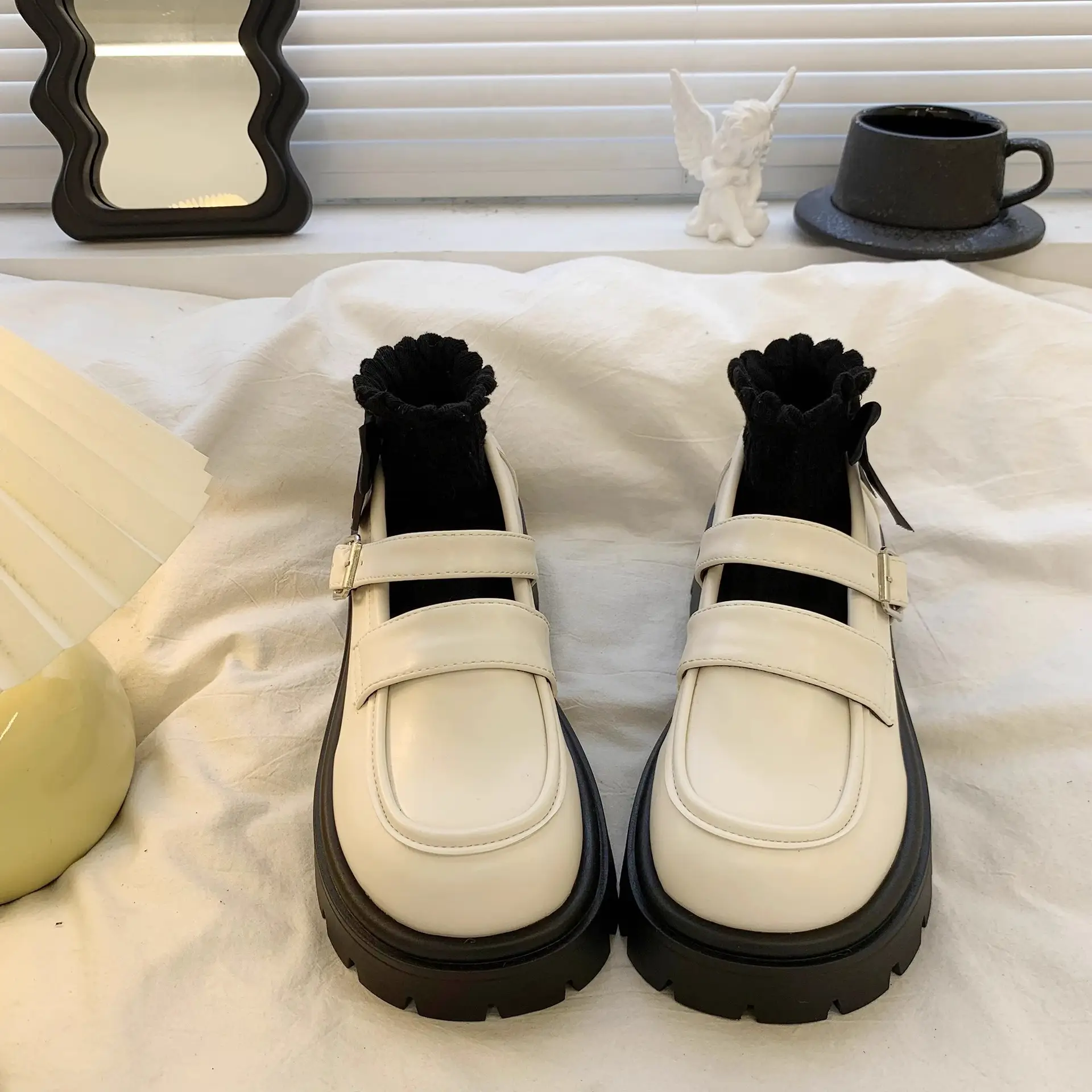 Women's Retro British Platform Shoes 2024 Spring New College-style Japanese Jk Dress Mary Jane Shoes - Image 5