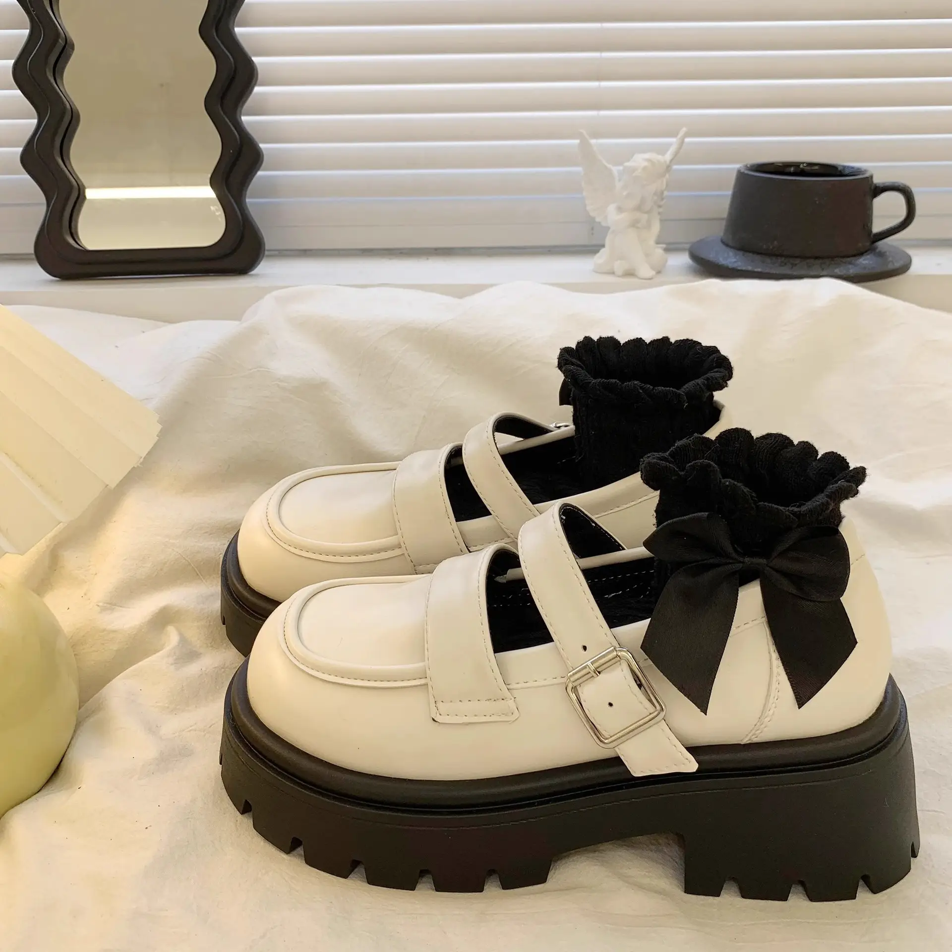 Women's Retro British Platform Shoes 2024 Spring New College-style Japanese Jk Dress Mary Jane Shoes — feature 6