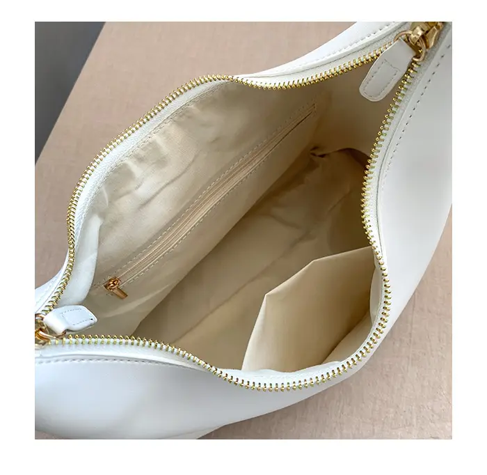 Soft Leather Retro Shoulder Bag in Milk Tea Color — feature 28