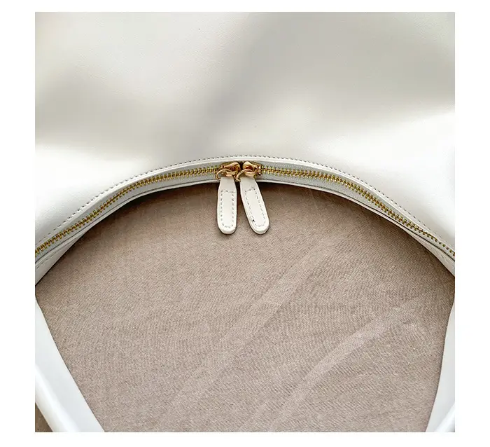 Soft Leather Retro Shoulder Bag in Milk Tea Color — feature 29