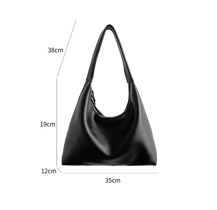 Soft Leather Retro Shoulder Bag in Milk Tea Color — feature 3