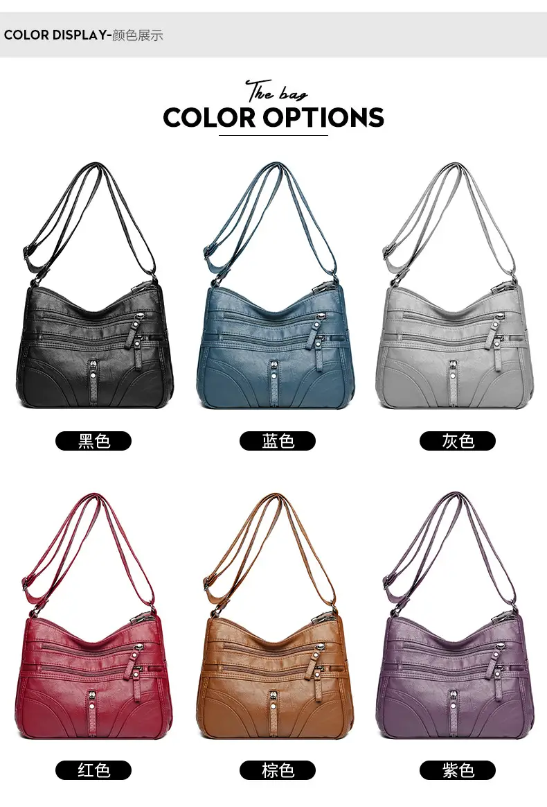 Silver Crossbody Shoulder Bag for Women with Leather Texture — feature 11