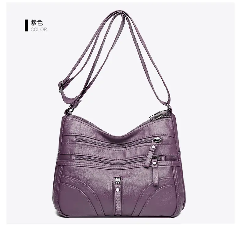 Silver Crossbody Shoulder Bag for Women with Leather Texture — feature 20